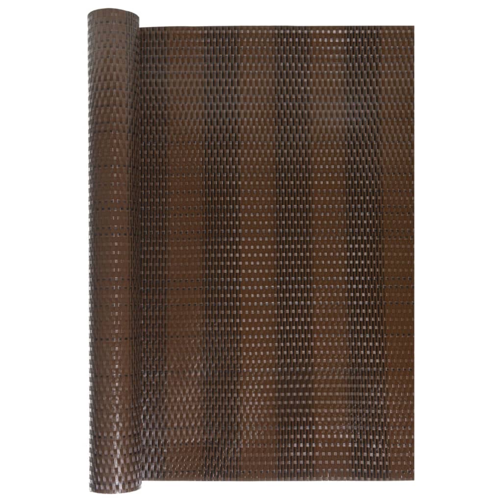 Écran de balcon Vidaxl 300x90 cm Poly Rattan Brown and Black