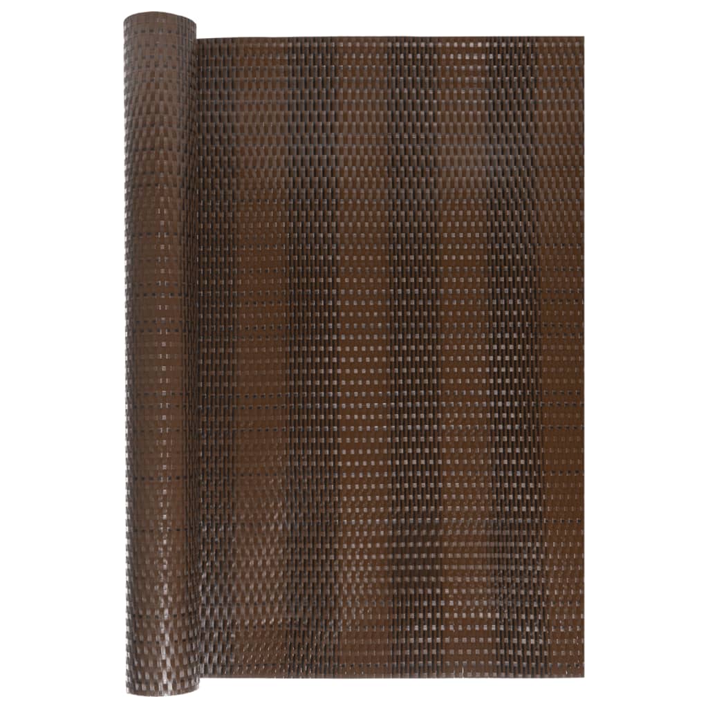 Pantalla de balcón Vidaxl 300x100 cm Poly Rattan marrón y negro