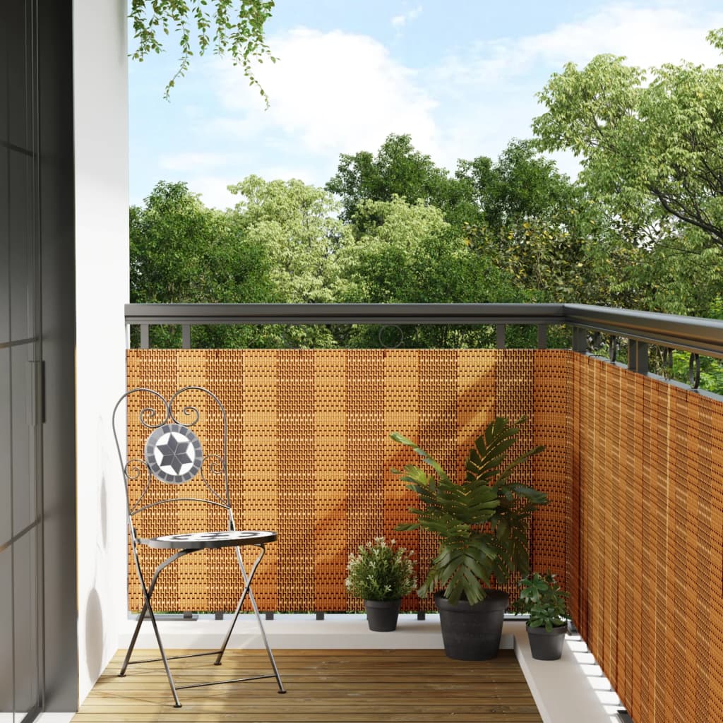 Vidaxx paravent de balcon 300x100 cm poly rotin marron clair