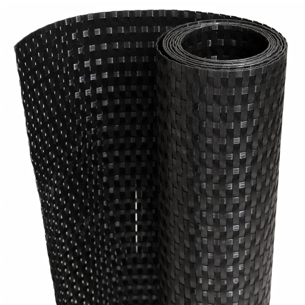 Vidaxl Balkon zaslon 300x80 cm Poly Rattan Black