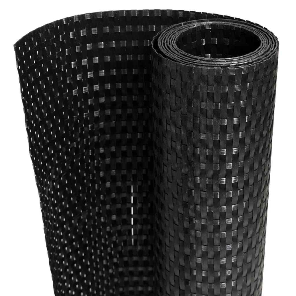 Pantalla de balcón Vidaxl 300x90 cm Poly Rattan negro