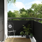 Screen Vidaxl Balcony 400x80 cm Poly Rattan Black