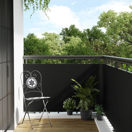 Vidaxx paravent de balcon 500x80 cm poly rotin noir