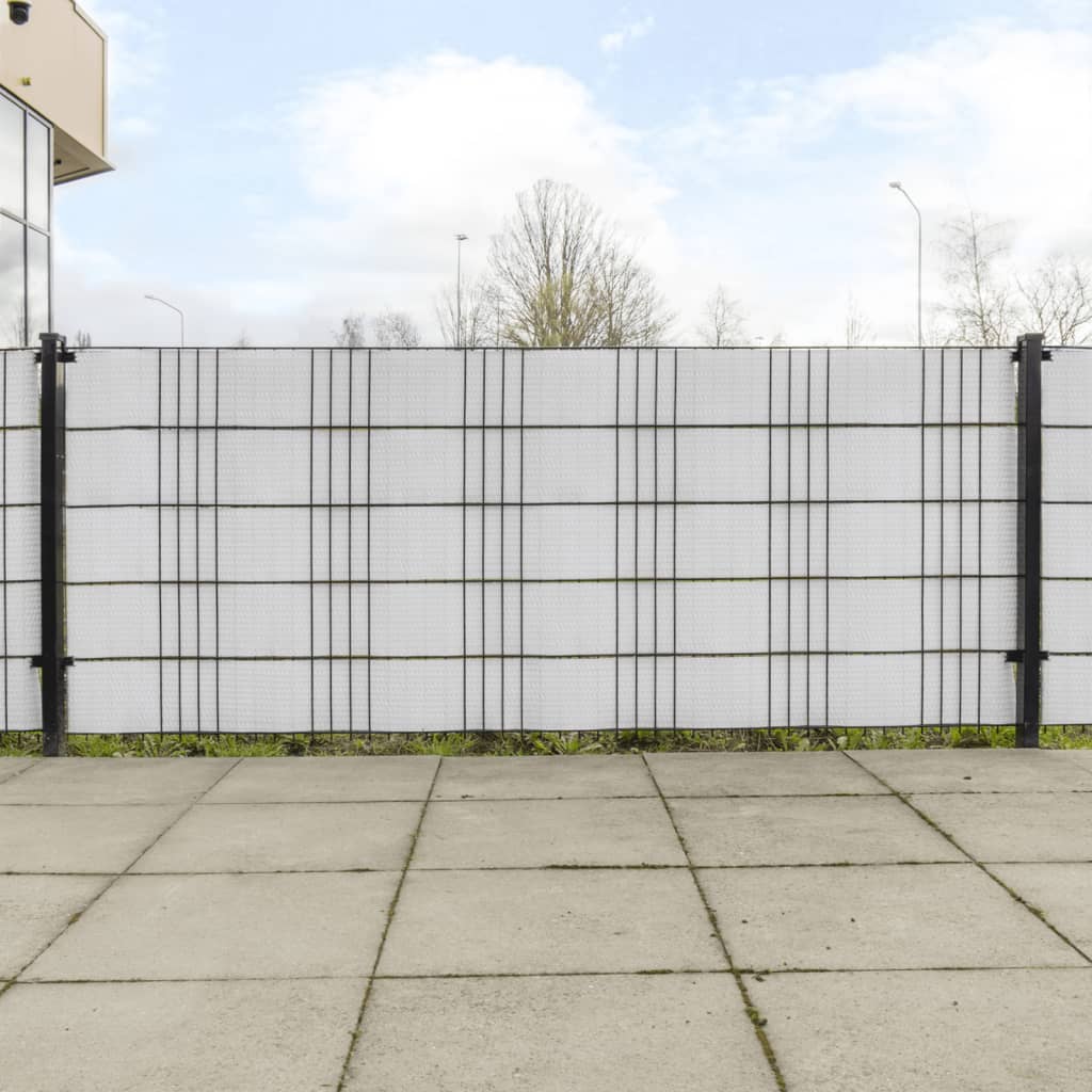 Vidaxx paravents de balcon 5 pcs 255x19 cm poly rotin blanc