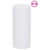 Vidaxl balkongskärmar 10 ST 255x19 cm Poly Rattan White