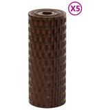 Vidaxx paravents de balcon 5 pcs 255x19 cm poly rotin marron et noir