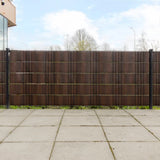 Vidaxl Balkon Bildschirme 5 ST 255x19 cm Poly Rattan Brown und Schwarz