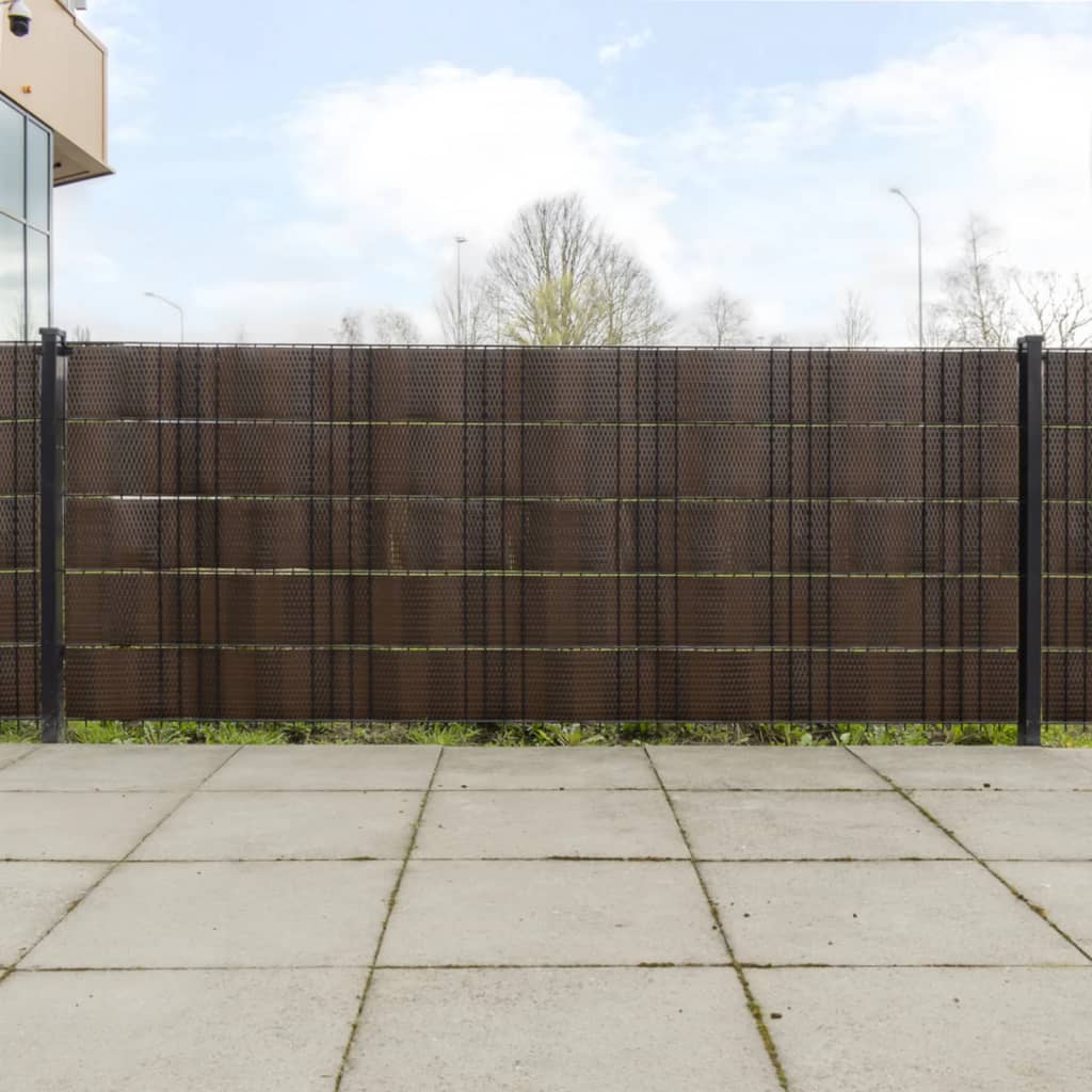 Vidaxx paravents de balcon 10 pcs 255x19 cm poly rotin marron et noir