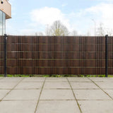 Vidaxl balkonschermen 10 st 255x19 cm poly rattan bruin en zwart