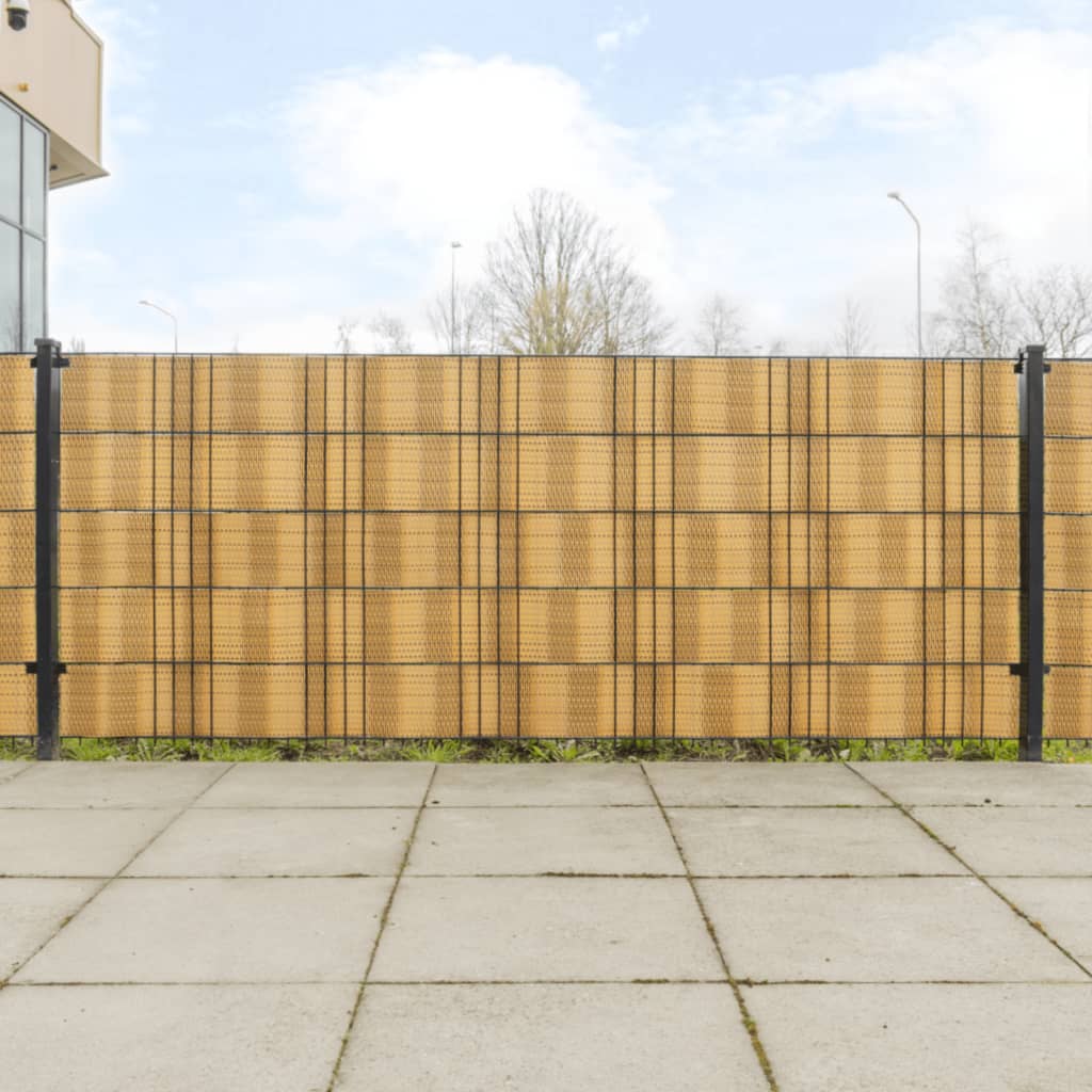 Vidaxx paravents de balcon 10 pcs 255x19 cm poly rotin marron clair