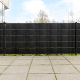 Vidaxx paravents de balcon 5 pcs 255x19 cm poly rotin noir