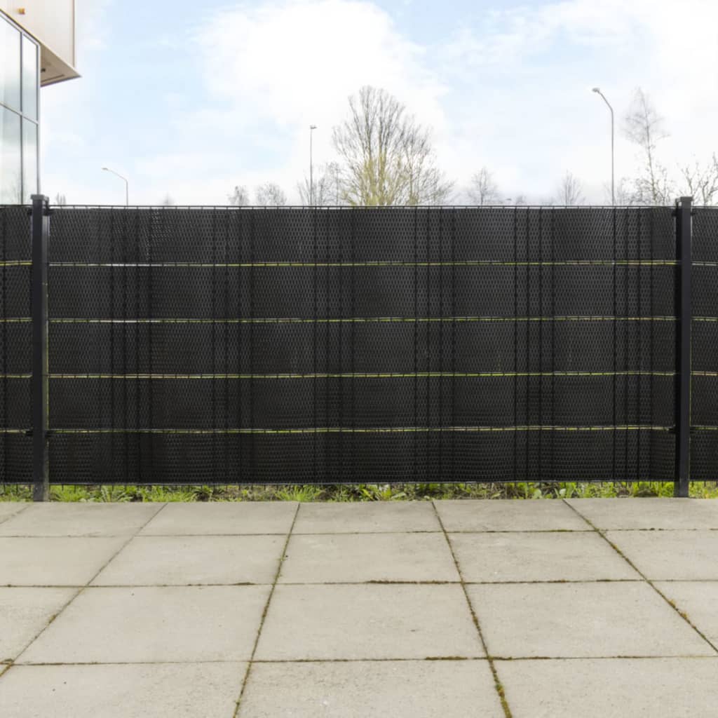 Vidaxl Balcony Screens 5 St 255x19 cm Poly Rattan Black