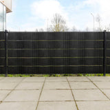 Vidaxl Balcony screens 5 ST 255x19 cm Poly Rattan Black