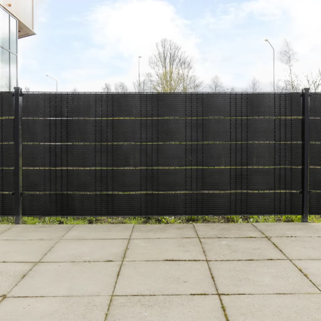 Vidaxx paravents de balcon 10 pcs 255x19 cm poly rotin noir