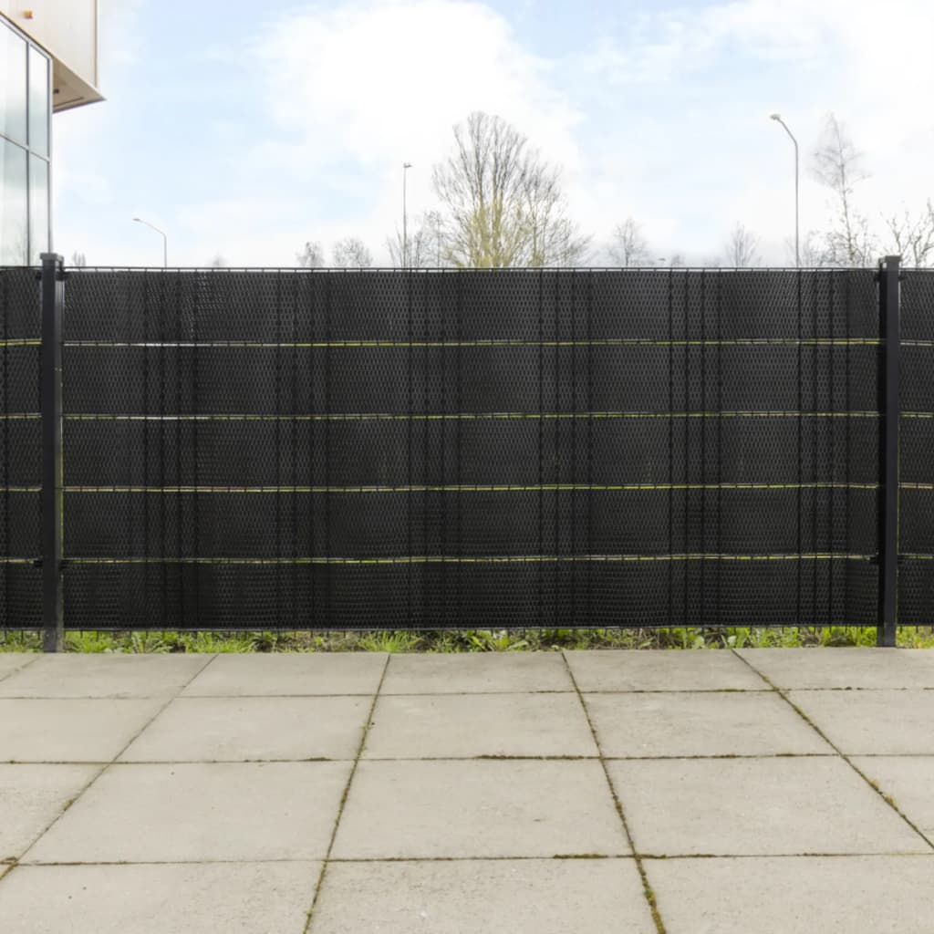 Vidaxl Balcony Screens 10 ST 255X19 CM Poly Rattan Black