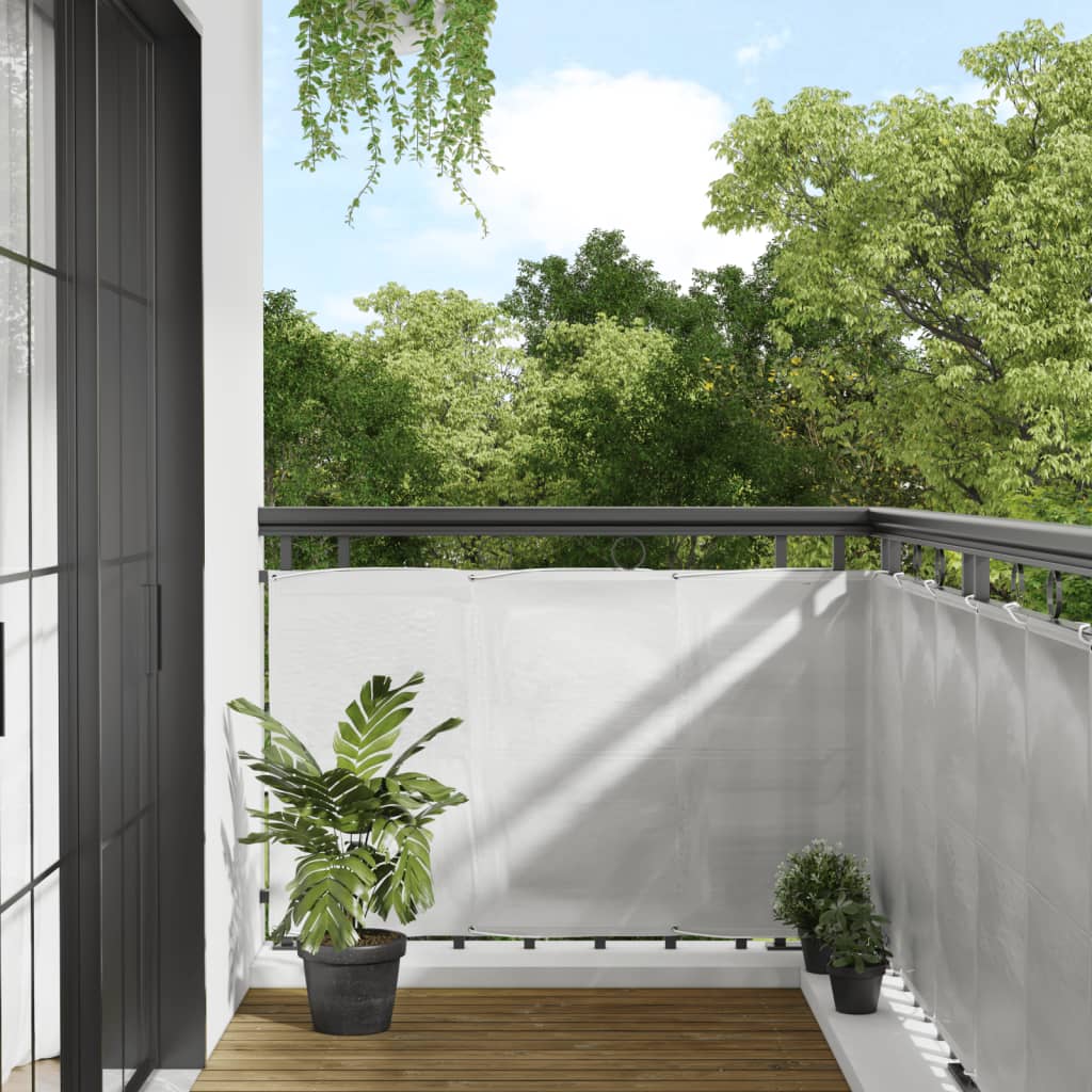 Vidaxl Balcony ekran 90x300 cm 100% Oxford poliester jasnoszary