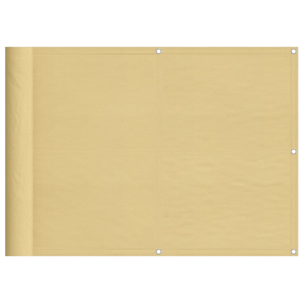 Écran de balcon Vidaxl 75x800 cm 100% Oxford Polyester Sand -Colored