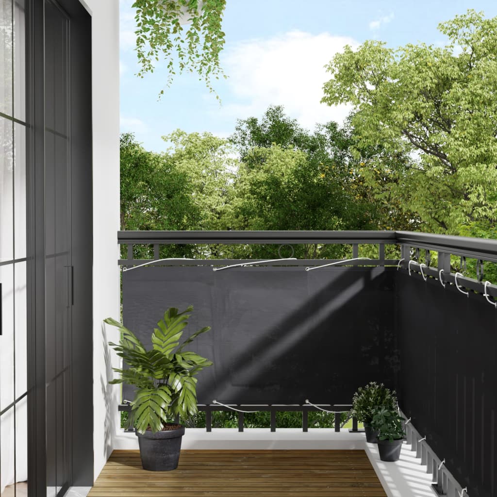 Paravent de balcon Vidaxx 75x800 cm 100% polyester oxford anthracite
