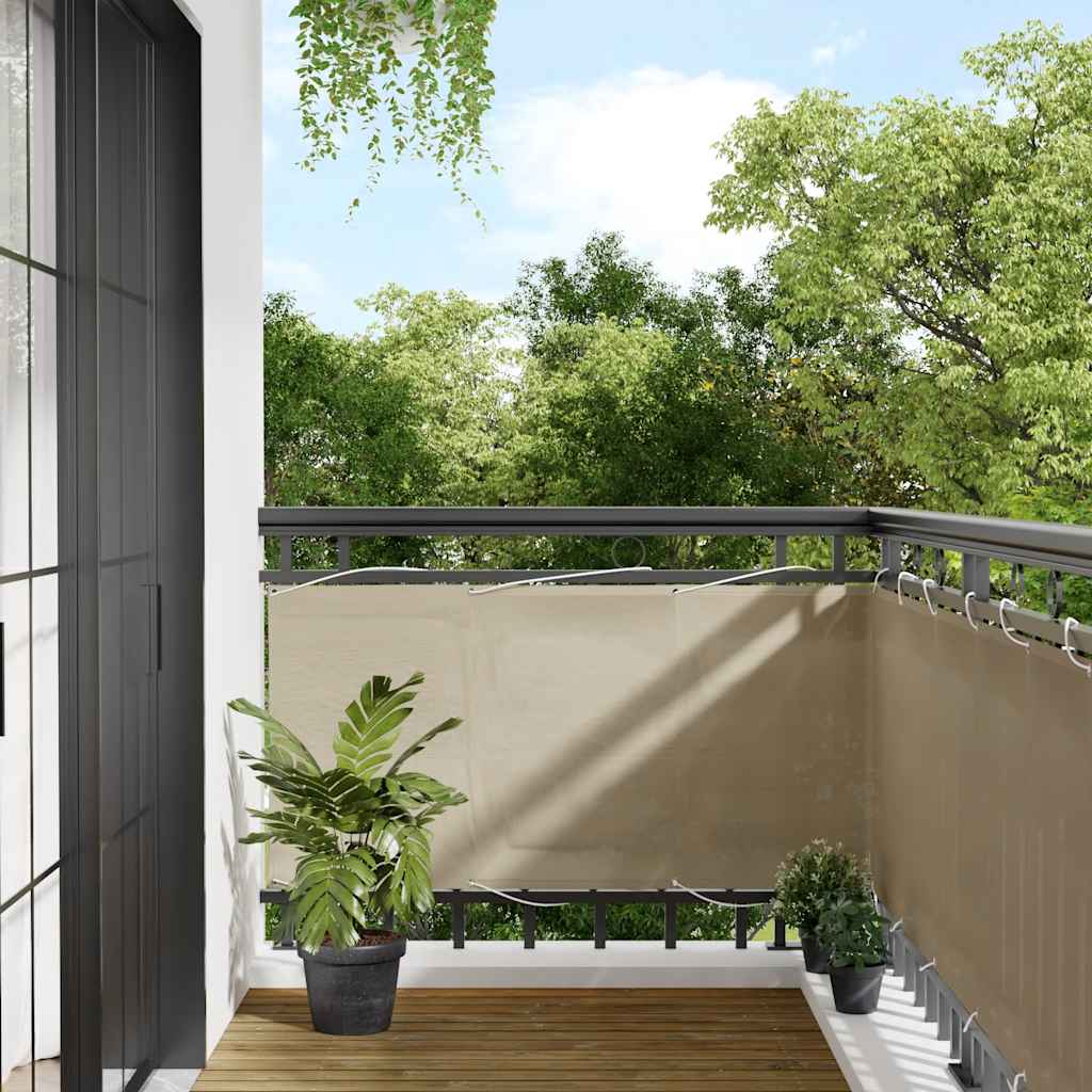 VidaXL Paravent de balcon 75x700 cm 100% polyester oxford beige
