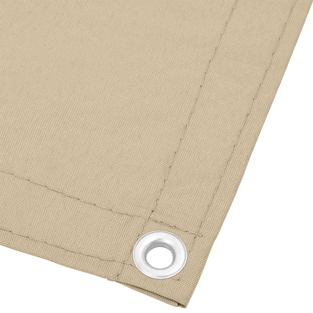 VIDAXL -Balkon -Bildschirm 120x1000 cm 100% Oxford Polyester Beige