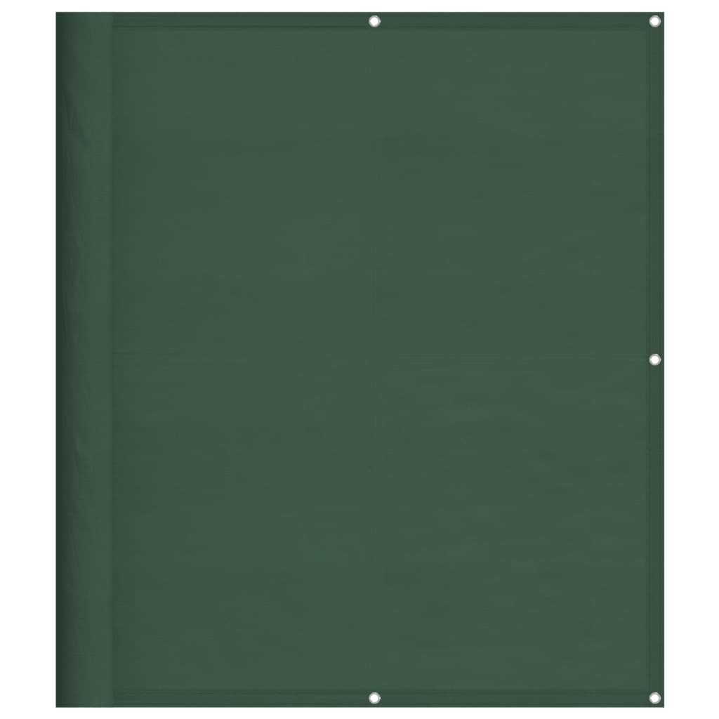 Écran de balcon Vidaxl 120x800 cm 100% Oxford Polyester vert foncé