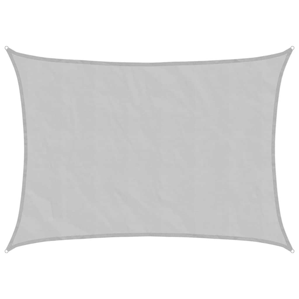 Vidaxl voile d'ombrage 8x6 m 100% polyester oxford gris clair