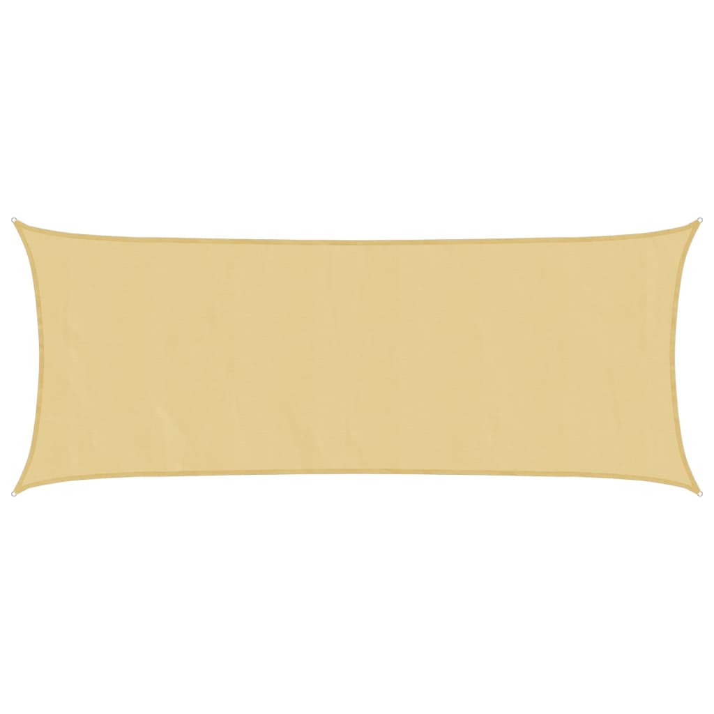 Vidaxl voile d'ombrage 5x2 m 100% polyester oxford couleur sable