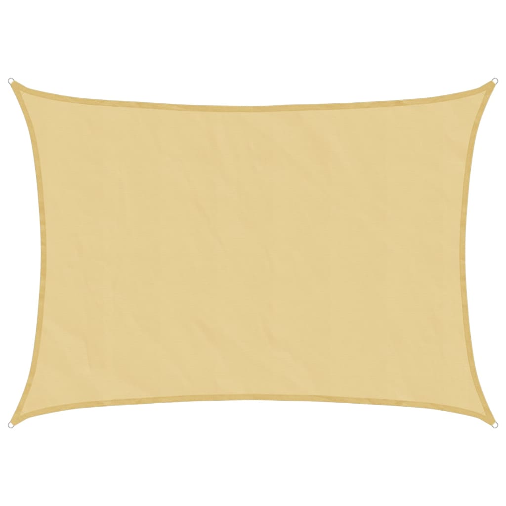 Vidaxl voile d'ombrage 7x5 m 100% polyester oxford couleur sable
