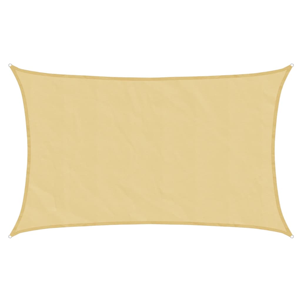 Vidaxl voile d'ombrage 8x5 m 100% polyester oxford couleur sable
