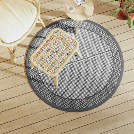 Vidaxx tapis d'extérieur arakil ø120 cm pp gris