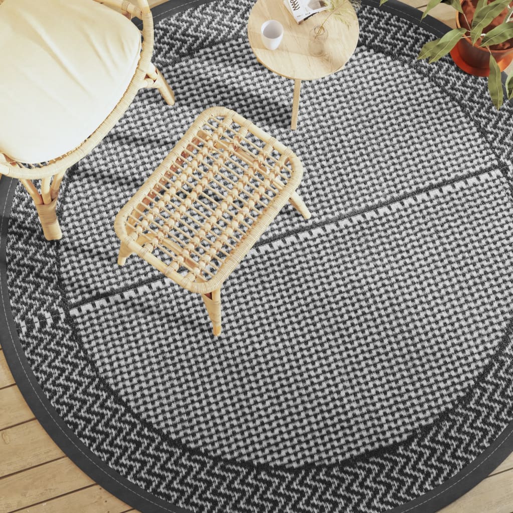 Vidaxx tapis d'extérieur arakil ø 200 cm polypropylène gris