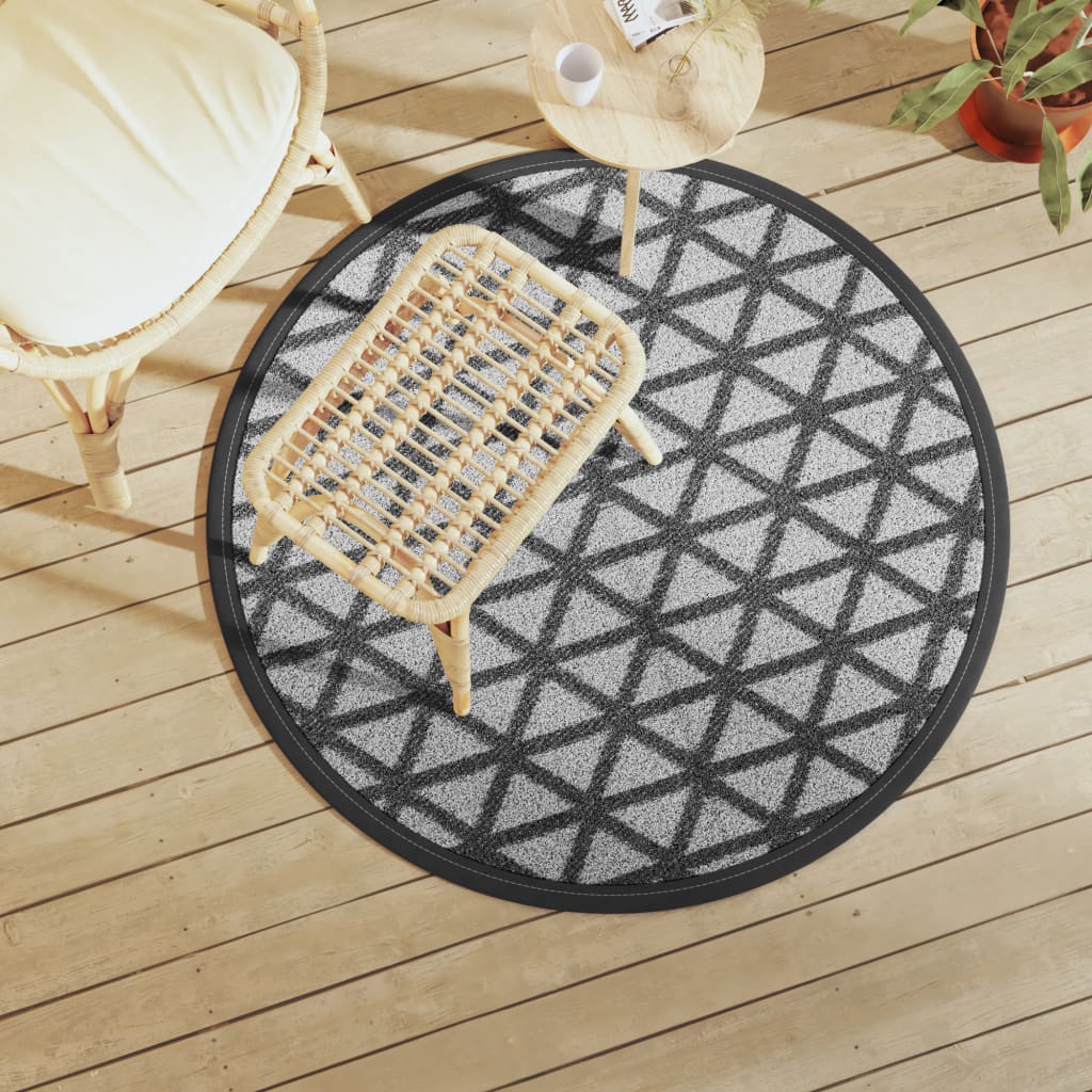 Vidaxx tapis d'extérieur arakil ø120 cm polypropylène noir