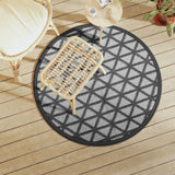 Vidaxx tapis d'extérieur arakil ø120 cm polypropylène noir