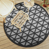 Vidaxx tapis d'extérieur arakil ø160 cm polypropylène noir