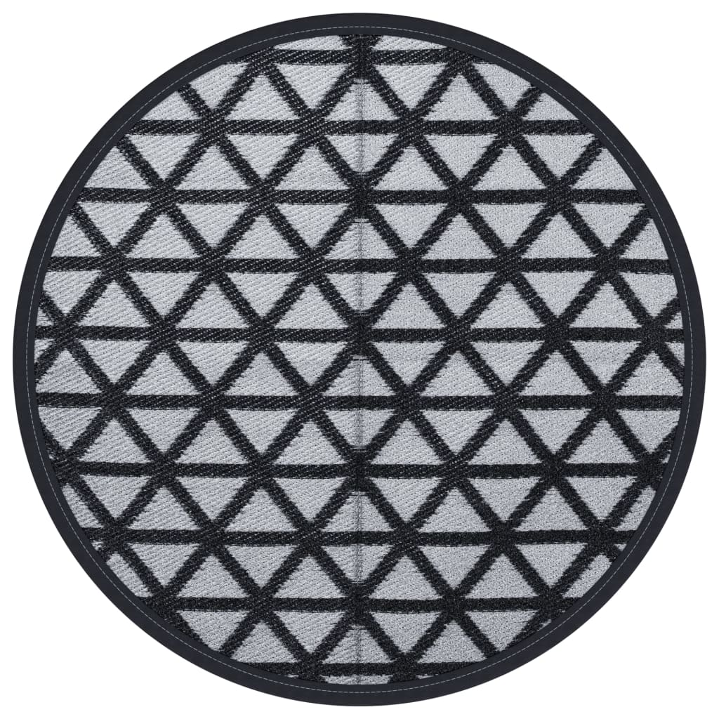 Vidaxx tapis d'extérieur arakil ø 200 cm polypropylène noir