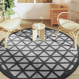 Vidaxl Outdoor Carpet Arakil Ø 200 cm polipropena črna