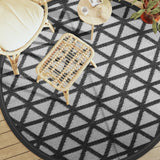 Vidaxx tapis d'extérieur arakil ø 200 cm polypropylène noir
