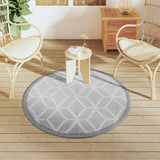Vidaxx tapis d'extérieur arakil ø120 cm polypropylène gris
