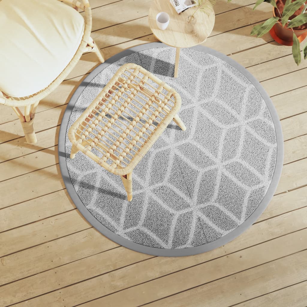 Vidaxx tapis d'extérieur arakil ø120 cm polypropylène gris