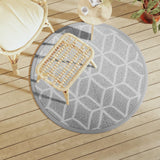 Vidaxx tapis d'extérieur arakil ø120 cm polypropylène gris