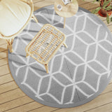 Vidaxl outside rug arakil Ø160 cm polypropene gray