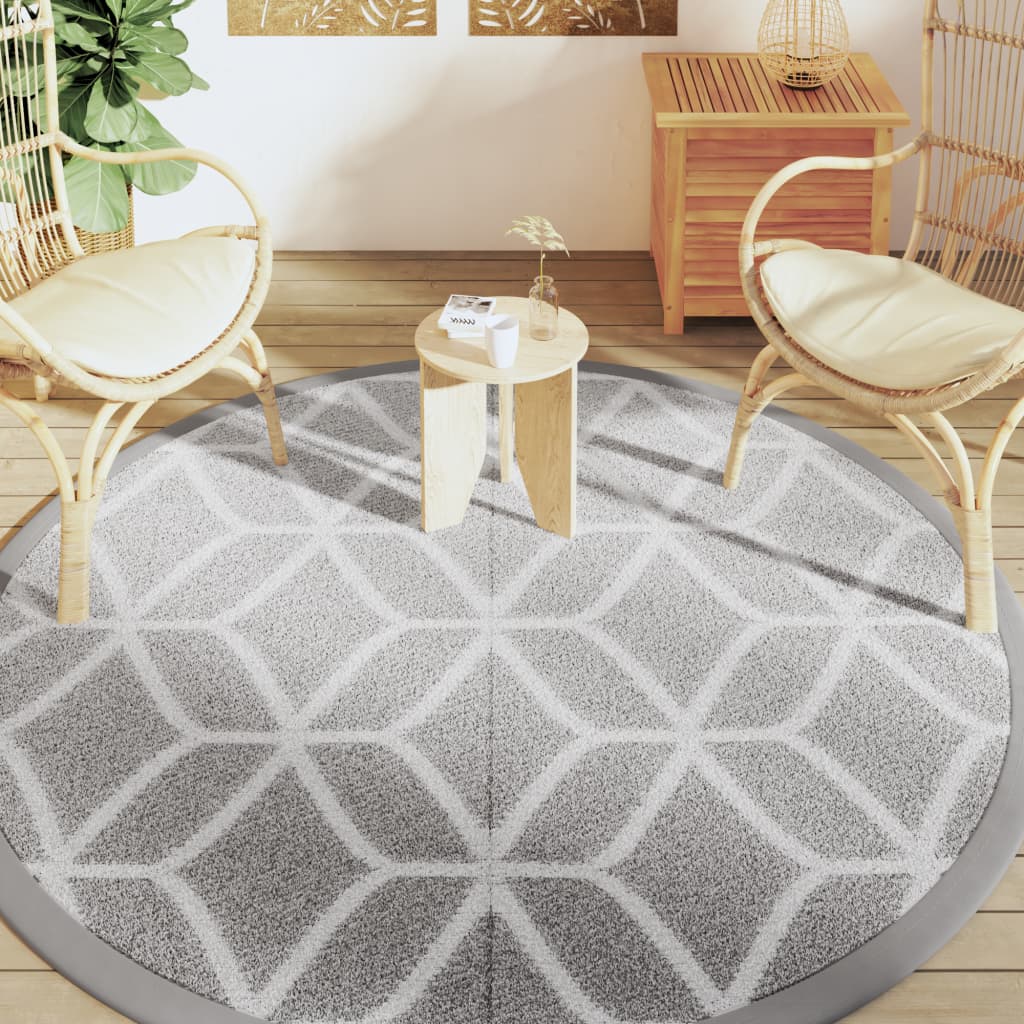 Vidaxx tapis d'extérieur arakil ø 200 cm polypropylène gris