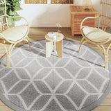Vidaxx tapis d'extérieur arakil ø 200 cm polypropylène gris