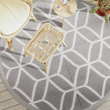 Vidaxx tapis d'extérieur arakil ø 200 cm polypropylène gris