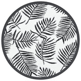 Vidaxx tapis d'extérieur arakil ø 120 cm polypropylène blanc et noir
