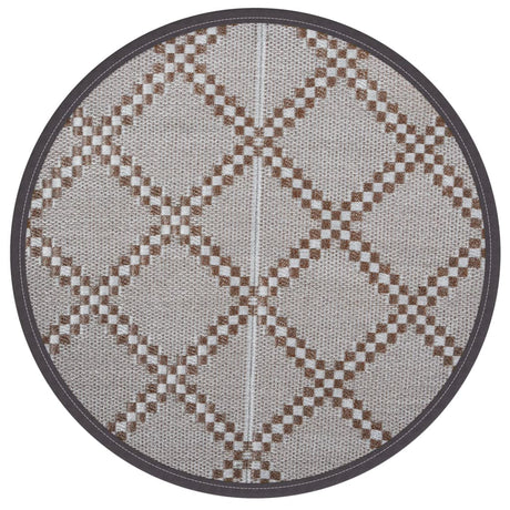 Vidaxx tapis d'extérieur arakil ø 120 cm polypropylène marron
