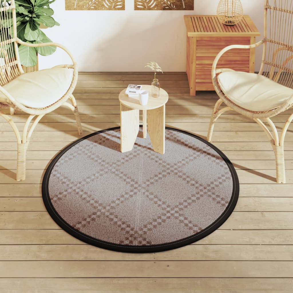 Vidaxx tapis d'extérieur arakil ø 120 cm polypropylène marron
