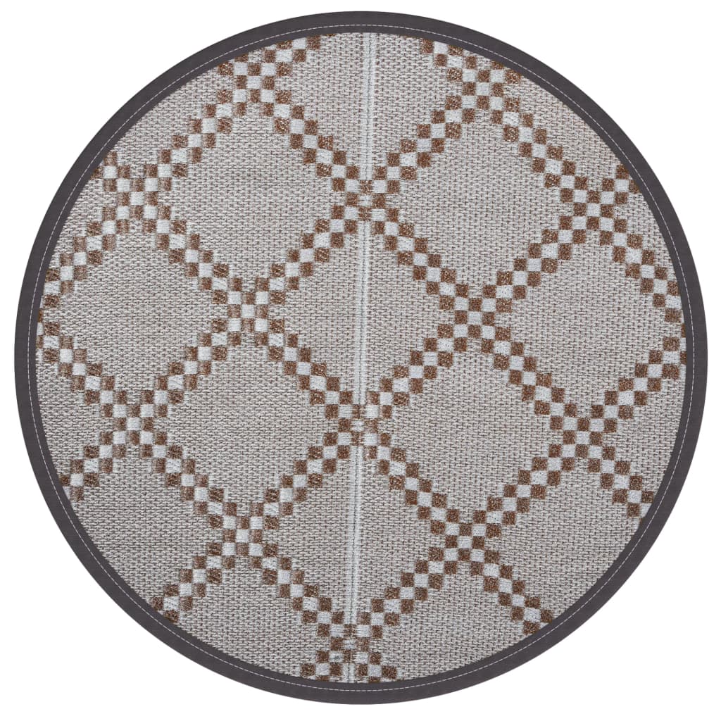 Vidaxx tapis d'extérieur arakil ø160 cm polypropylène marron