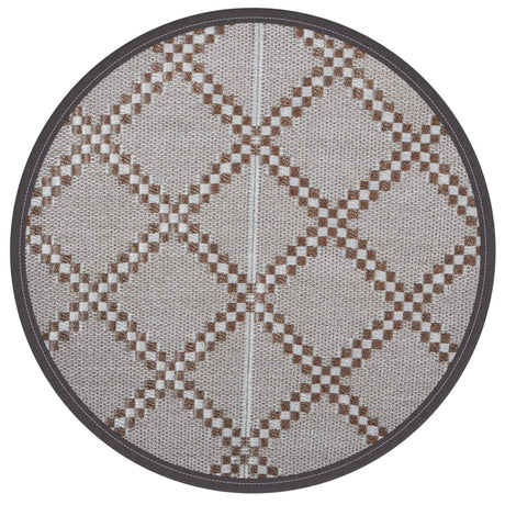 Vidaxx tapis d'extérieur arakil ø160 cm polypropylène marron