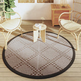 Vidaxx tapis d'extérieur arakil ø160 cm polypropylène marron
